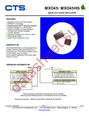 MXO45-3C-28M3220 datasheet  